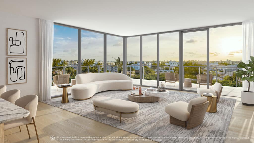 La Baia North_Living Room West Corner